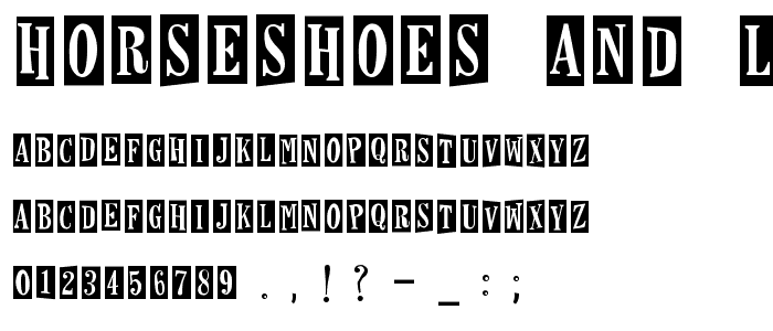 Horseshoes And Lemonade font